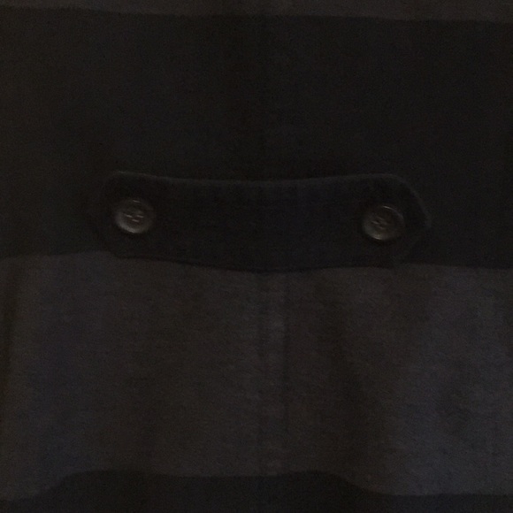 Gap blue & grey gray striped pea coat - Picture 6 of 6